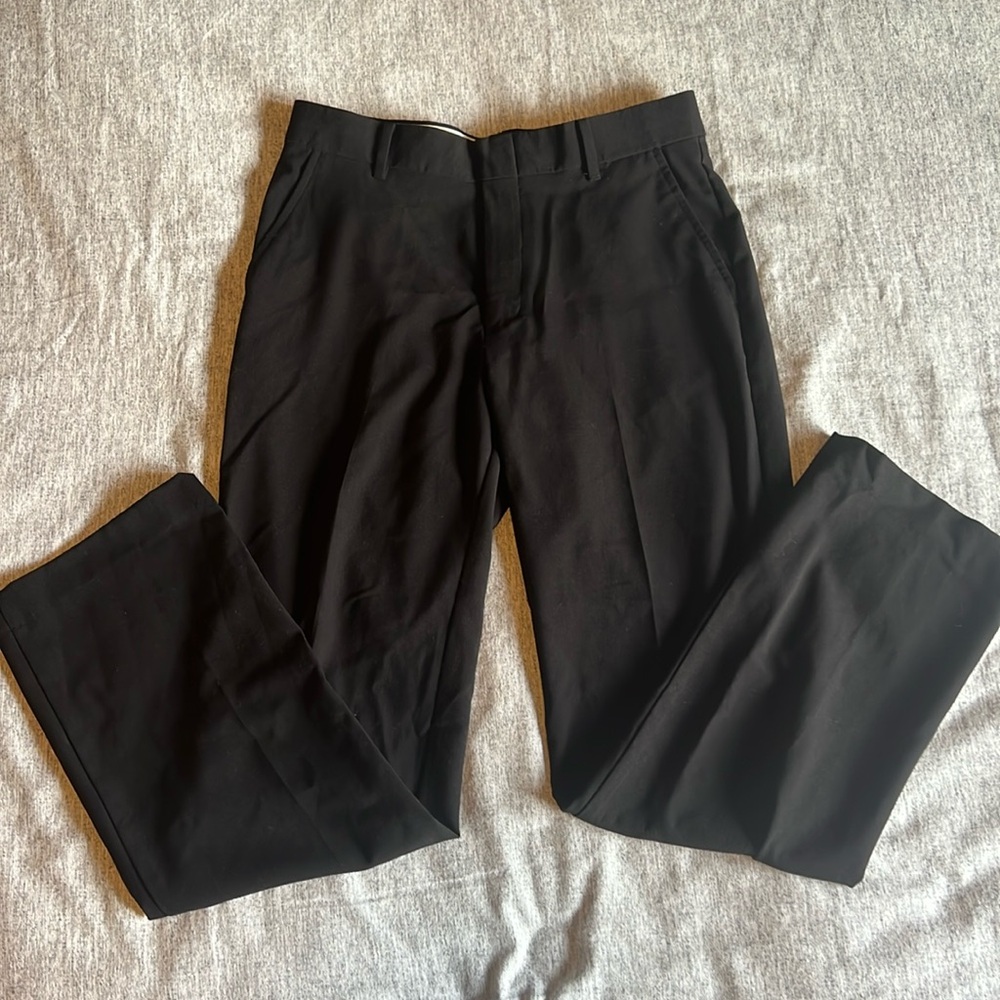 Chaps Boys Black Dress Pants with Belt Loops Size 16 Regular